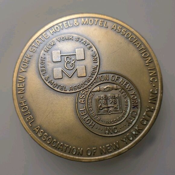 1965 BRONZE MEDAL 50 YEARS NATIONAL HOTEL MOTEL EXPOSITION NEW YORK - Picture 5 of 8